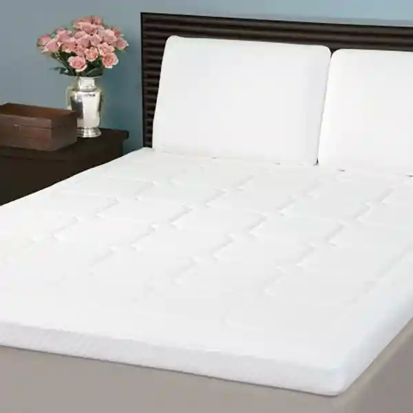 Nova Home Memory Foam Mattress Topper Diamond Stitch 180x200cm - White
