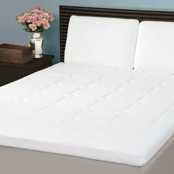 Nova Home Memory Foam Mattress Topper Diamond Stitch 200x200cm - White