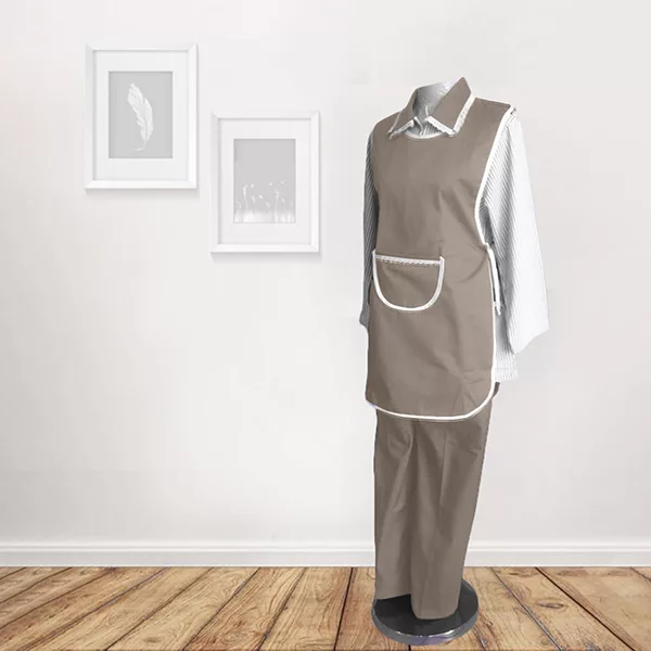 Cannon Helper Uniform Set With Long Sleeves - 3 Pcs - L - Beige