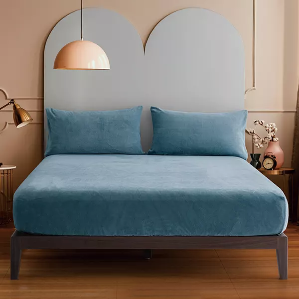 Nova Home WarmFit Winter Microfleece Fitted Sheet Set - Single & Twin - 2 Pcs - Blue (Available in Sizes)