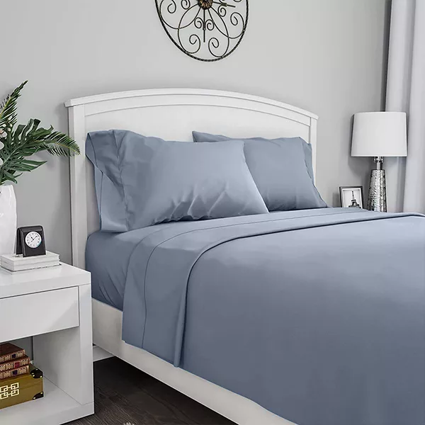 Fieldcrest Plain Flat Sheet - 100% Cotton - 220 Thread Count - Single & Twin - Blue