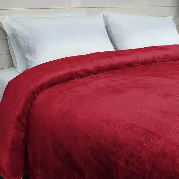 Nova Home Doux Soft Silk Touch Blanket - Double - Burgandy