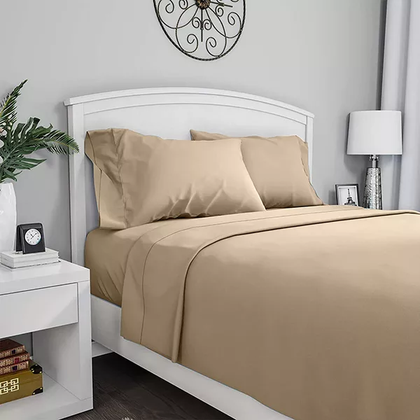 Fieldcrest Plain Flat Sheet - 100% Cotton - 220 Thread Count - King & Super King - Canvas