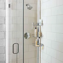 Simplehuman Stainless Steel & Anodized Aluminum Tension Shower Caddy - Silver product thumbnail 2