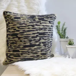 Nova Home Anne Handmade Embroidered Cushion Cover - 50x50 cm - Grey & Gold product thumbnail 2