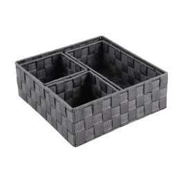 Weva PP Square Basket Set – 4 PCs - Charcoal product thumbnail 2
