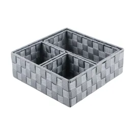 Weva PP Square Basket Set – 4 PCs - Light Grey product thumbnail 2