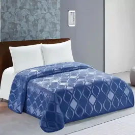 Nova Home Engraved Diamond Blanket - Navy product thumbnail 2