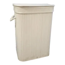 Nova Home Lorin Foldable Rectangular Laundry Basket - White product thumbnail 2