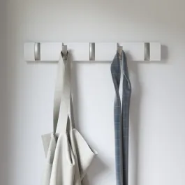 Umbra Flip 5 Hooks Wall Rail - White product thumbnail 2
