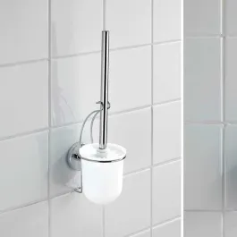 Wenko Toilet Brush" Vacuum-loc" - Stainless Steel - White product thumbnail 2