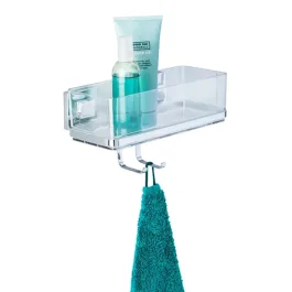 Wenko Quadro Vacuum-Loc Wall Shelf with Hook product thumbnail 2