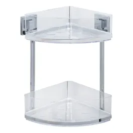 Wenko Vacuum-Loc Quadro 2-Tier Corner Rack - Chrome product thumbnail 2
