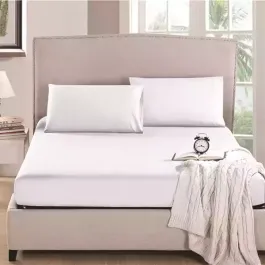 Nova Home "MicroBasic" Fitted Sheet Set - 3 Pcs - Queen - White product thumbnail 2