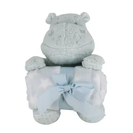 Nova Home Bebo Hippo Toy with Baby Blanket - 75x100 cm - Mint product thumbnail 2