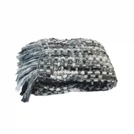 Nova Home Sharko Handmade Knitted Throw Blanket - Black product thumbnail 2