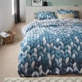 Bedding House Warmly Duvet Cover Set - 100% Cotton - Queen - 3 Pcs - Navy product thumbnail 2