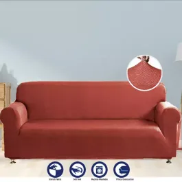 Nova Home Perfect Fit Stretch Sofa Cover 1 Seat - Brick product thumbnail 2