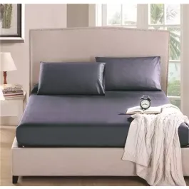 Nova Home "MicroBasic" Fitted Sheet Set - 3 Pcs - King - Blue product thumbnail 2