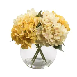 Nova Home "Hydrangea" Artificial Flower Arrangement - 23 cm - Yellow product thumbnail 2