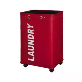 Weva "Trolly" Laundry Basket With Wheels - Red product thumbnail 2