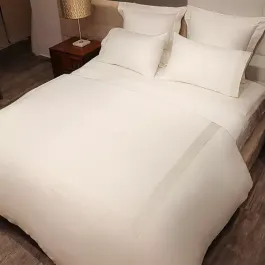 Nova Home Mesh Embroidery Duvet Cover Set - 100% Cotton, 400 Thread - King & Super King - 7 Pcs - White & Gold product thumbnail 2