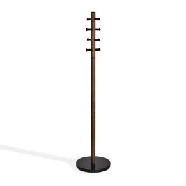 Umbra Pillar 8 Hooks Coat Rack – Black/Walnut product thumbnail 2