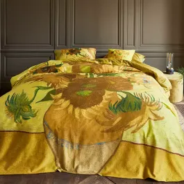 Van Gogh Tournesol Duvet Cover Set - 100% Cotton Satin, 220 Thread Count - King & Super King - 3 Pcs - Yellow product thumbnail 2