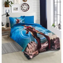 Nova Home Iron Man Kid's Comforter Set - Single & Twin - 4 Pcs - Blue product thumbnail 2