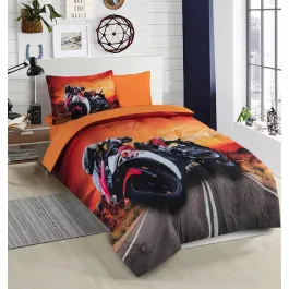 Nova Home Road Kid's Comforter Set - Single & Twin - 4 Pcs - Orange product thumbnail 2