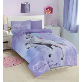 Nova Home Dreamy Unicorn Kid's Comforter Set - Single & Twin - 4 Pcs - Purple product thumbnail 2