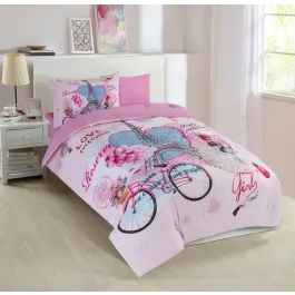 Nova Home Florist Kid's Comforter Set - Single & Twin - 4 Pcs - Pink product thumbnail 2
