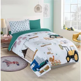 Nova Home Little Farmer Kid's Comforter Set - Single & Twin - 4 Pcs - White product thumbnail 2