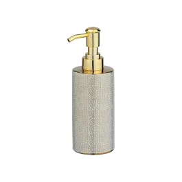 Wenko Nuria Ceramic Liquid Soap Dispenser - 300 ML - Gold & White product thumbnail 2