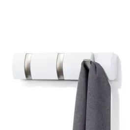 Umbra Flip 3 Hooks Wall Rail - White product thumbnail 2