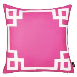 Nova Home Geometric Story Printed Cushion Cover - 45x45 cm - Pink product thumbnail 2