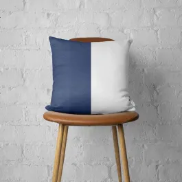 Nova Home Boho Chic Leather & Jacquard Cushion Cover - 45x45 cm - Navy & Offwhite product thumbnail 2
