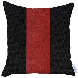 Nova Home Boho Chic Jacquard Cushion Cover - 45x45 cm - Black & Red product thumbnail 2