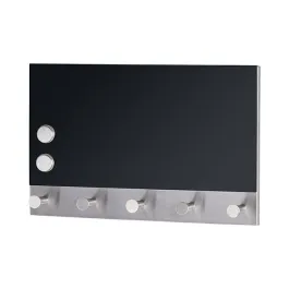 Wenko Magnatic Coat Rack - 5 Hooks - 30x19 Cm - Black product thumbnail 2