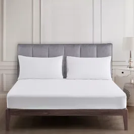 Nova Home "UltraPlain" Fitted Sheet Set - Queen - 3 Pcs - White product thumbnail 2