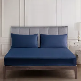Nova Home "UltraPlain" Fitted Sheet Set - Navy (Available in Sizes) product thumbnail 2