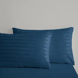 Nova Home "UltraStripe" Hotel Style Pillowcas Set - 50x75 cm - 2 Pcs - Navy product thumbnail 2