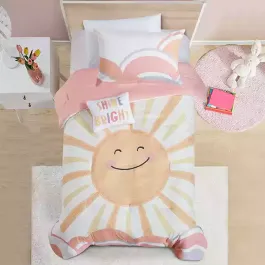 Nova Home Dawn Reversible Kid's Comforter Set - 5 Pcs - Single & Twin - Pink product thumbnail 2