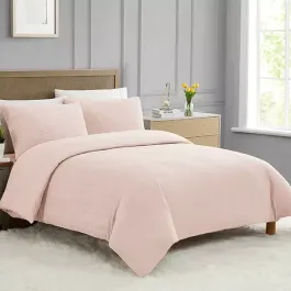 Nova Home "Simply" Crinkled Comforter Set - Queen - 4 Pcs - Pink product thumbnail 2