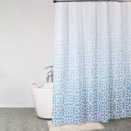 Weva "Fade Out" Waterproof Shower Curtain - 180x200 cm - Teal product thumbnail 2