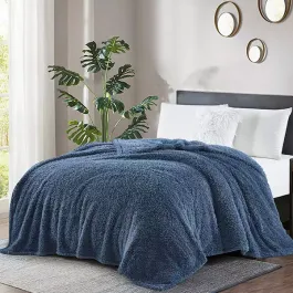 Nova Home Fur Fluffy Blanket - Blue (Available in Sizes) product thumbnail 2