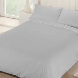 Manterol Luna Flannel Duvet Cover Set - 100% Cotton - 4pcs - King & Super King - Grey product thumbnail 2