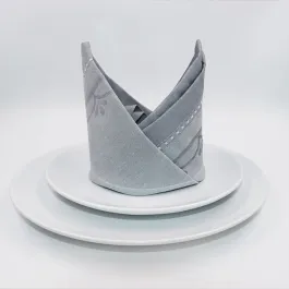 Nova Home Irene Table Napkins Set - 6pcs - 42x42 Cm - Grey product thumbnail 2