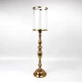 Weva Agate Candle Holder - Medium - Brass product thumbnail 2