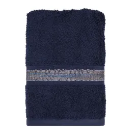 Nova Home Napa Embroidered Towel - 100% Cotton - 50x90 Cm - Navy product thumbnail 2